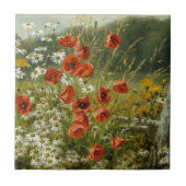 ケシとアイリス タイル (正面)