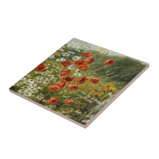 ケシとアイリス タイル (側面)