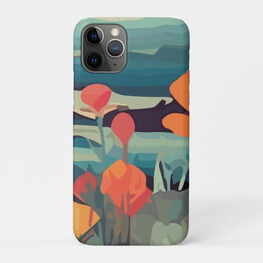 ケシとキツネの尾抽象芸術花畑 Case-Mate iPhoneケース (裏)