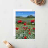 ケシとケシの頭 ノートカード (正面/裏面インサイチュ)