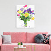 ケシとゲラニウム キャンバスプリント (インサイチュ (リビング))