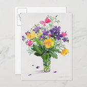 ケシとゲラニウム ポストカード (正面/裏面)