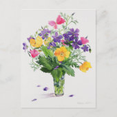 ケシとゲラニウム ポストカード (正面)