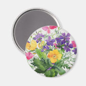 ケシとゲラニウム マグネット (正面/裏面)