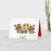 ケシとコーンフラワーカスタムズサンキューカード サンキューカード (裏面)