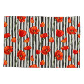 ケシとストライプケシ 枕カバー (裏面)