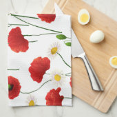 ケシとデイジー キッチンタオル (四つ折り)