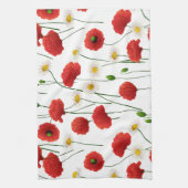 ケシとデイジー キッチンタオル (縦)