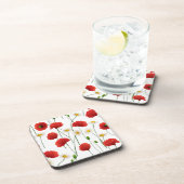 ケシとデイジー コースター (右側)