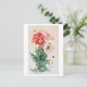 ケシとビー絵を描ズのヴィンテージ ポストカード (スタンド正面)