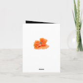 ケシとモノクロストライプのウェディング サンクス サンキューカード (裏面)