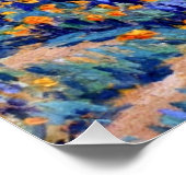 ケシとルピネが咲くカリフォルニアの風景 ポスター (コーナー)