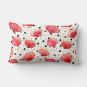 ケシと水玉模様 ランバークッション (裏面)