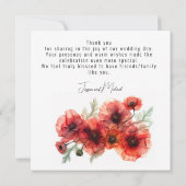 ケシと緋色の花びらセレナーデ サンキューカード (裏面)