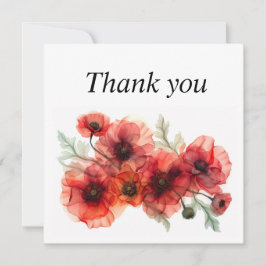 ケシと緋色の花びらセレナーデ サンキューカード