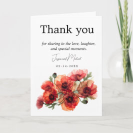 ケシと緋色の花びらセレナーデ サンキューカード