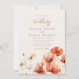 ケシと野結婚花 招待状