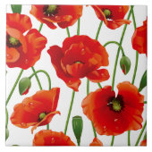 ケシによってはタイルが開花します タイル (正面)