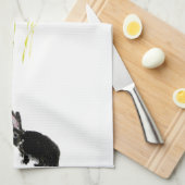 ケシによってはバニーウサギが開花します キッチンタオル (四つ折り)