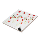 ケシによってはバニーウサギが開花します タイル (側面)