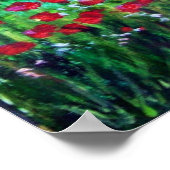 ケシのあるトスカーナの風景 ポスター (角)