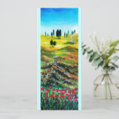 ケシのあるトスカーナの風景 招待状 (スタンド正面)
