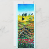 ケシのあるトスカーナの風景 招待状 (正面)