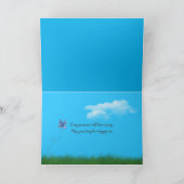 ケシのある夏のロープデザイン カード (内部)