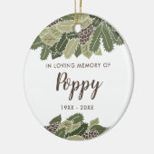 ケシのおじいちゃんの思い出パーソナライズされたで セラミックオーナメント (左)