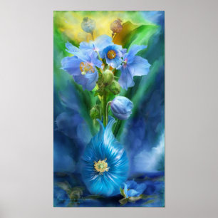 ケシのつぼの芸術のポスターまたはプリントの青ケシ ポスター