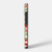 ケシのオレンジの花柄 iPhoneケース (左側面)