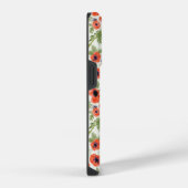 ケシのオレンジの花柄 iPhoneケース (右側面)