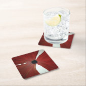 ケシのカスタムな正方形のコースター スクエアペーパーコースター (インサイチュ)