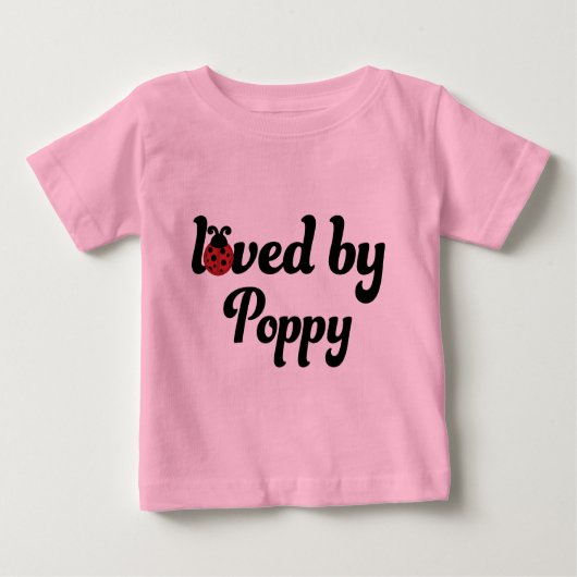 ケシのギフトによって愛される ベビーTシャツ (正面)