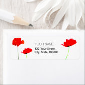 ケシのコレクション02の差出人住所ラベル ラベル (インサイチュ)