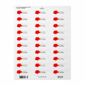 ケシのコレクション06の差出人住所ラベル ラベル (フルシート)