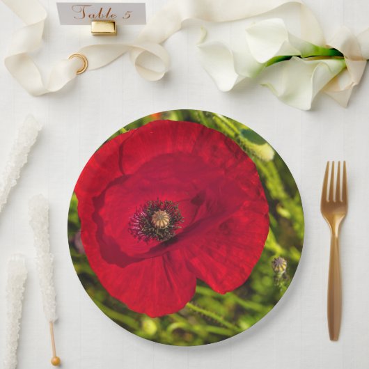 ケシのシリーズ#2 ペーパープレート (ウェディング)