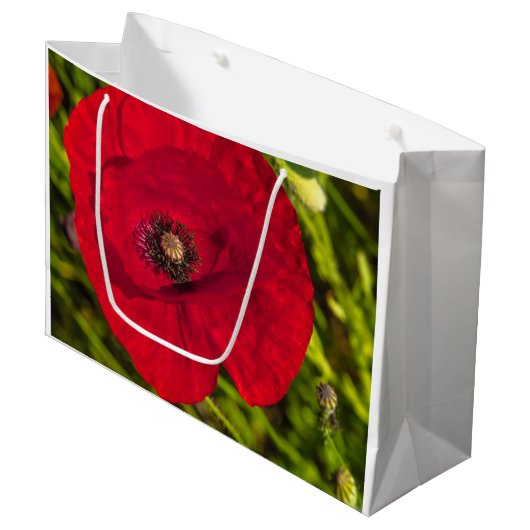 ケシのシリーズ#2 ラージペーパーバッグ (正面アングル)