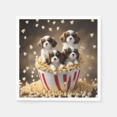 ケシのスパニエル犬の子犬たち スタンダードカクテルナプキン (正面)