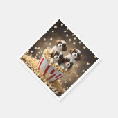 ケシのスパニエル犬の子犬たち スタンダードカクテルナプキン (角)
