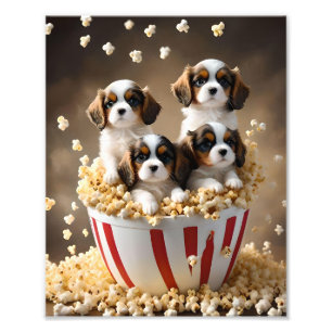 ケシのスパニエル犬の子犬たち フォトプリント
