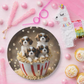 ケシのスパニエル犬の子犬たち ペーパープレート (パーティー)