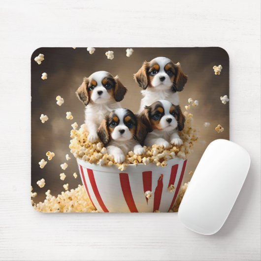 ケシのスパニエル犬の子犬たち マウスパッド (マウス)