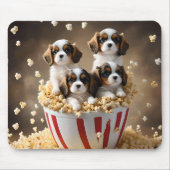 ケシのスパニエル犬の子犬たち マウスパッド (正面)