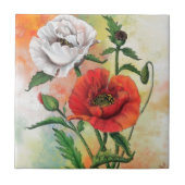 ケシのセラミックタイル タイル (正面)