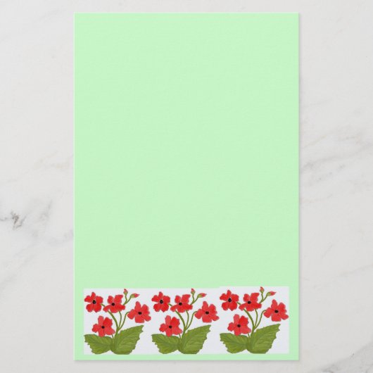 ケシのデジタル絵画 便箋 (正面)