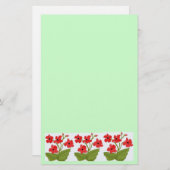 ケシのデジタル絵画 便箋 (正面/裏面)