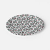 ケシのドードルインインクと水彩紙プレート ペーパープレート (アングル)