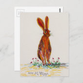 ケシのノウサギ ポストカード (正面/裏面)