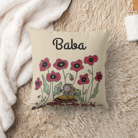 ケシのババをかぐのに時間をかけて下さい クッション (ブランケット)